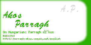 akos parragh business card